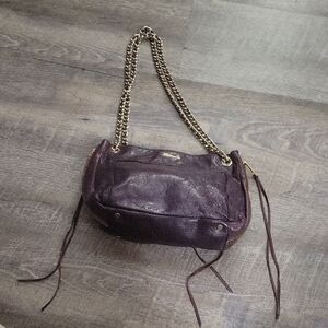 Rebecca Minkoff Dark Purple Crossbody Bag with Chain Strap